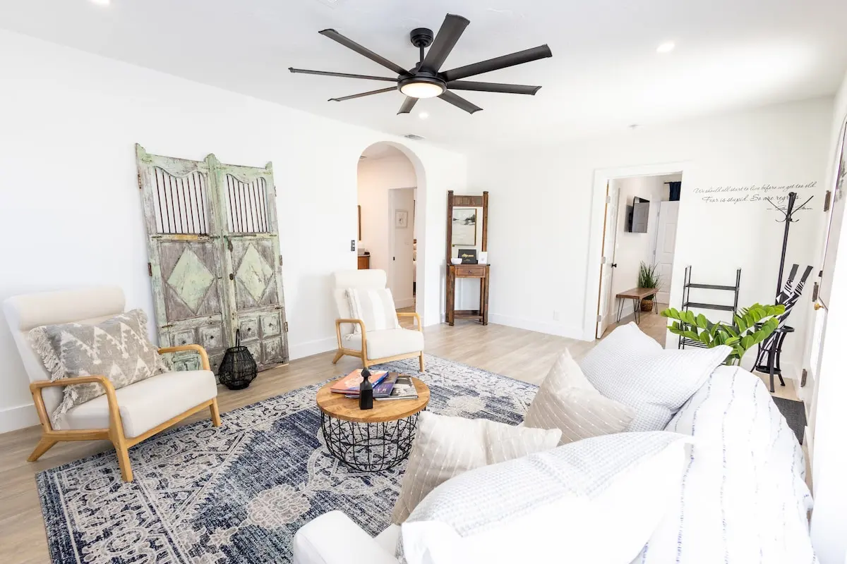Plenty of space to gather, relax, and vibe. This view shows just how open and breezy the layout is — with flow into the bedrooms and more.