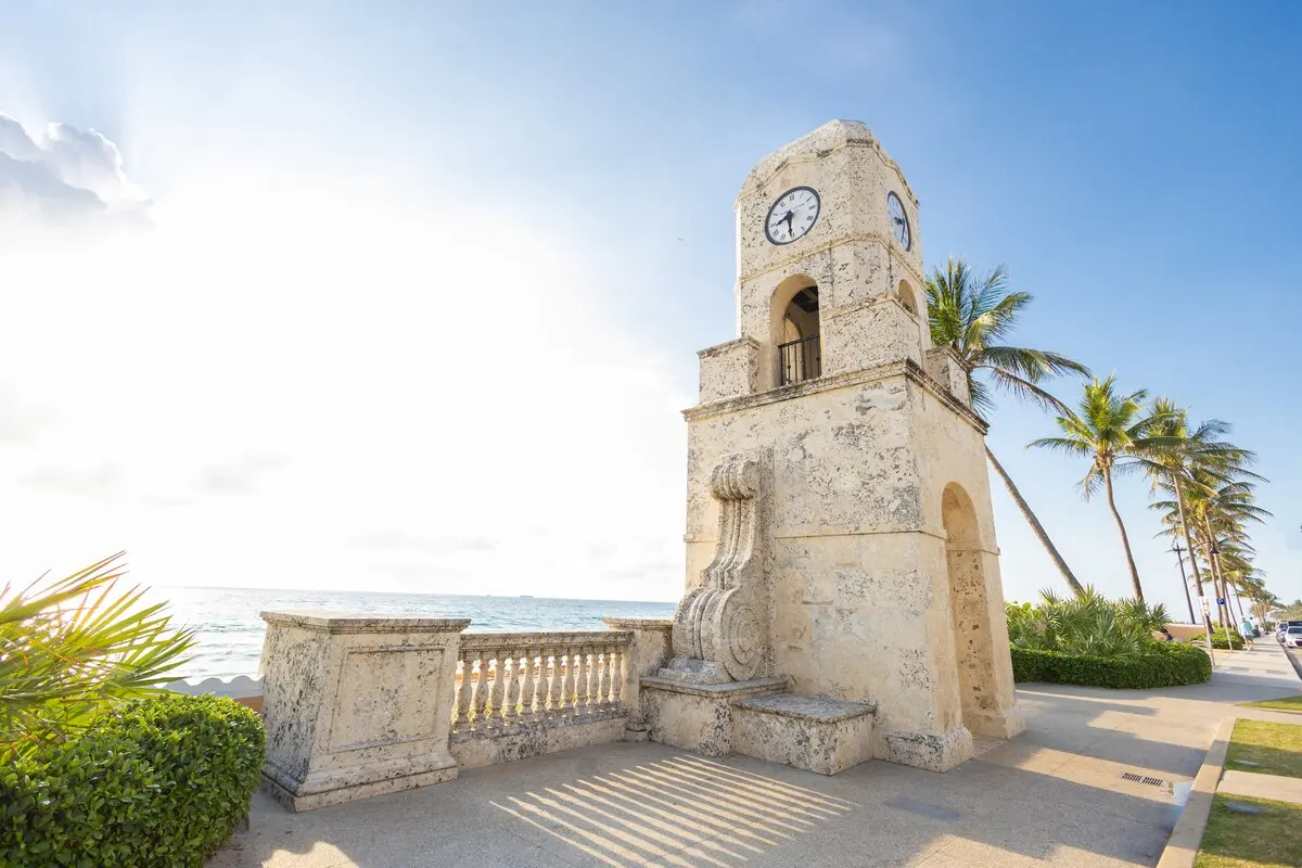 Capture that iconic Florida photo — the beach + the clock tower = instant postcard.